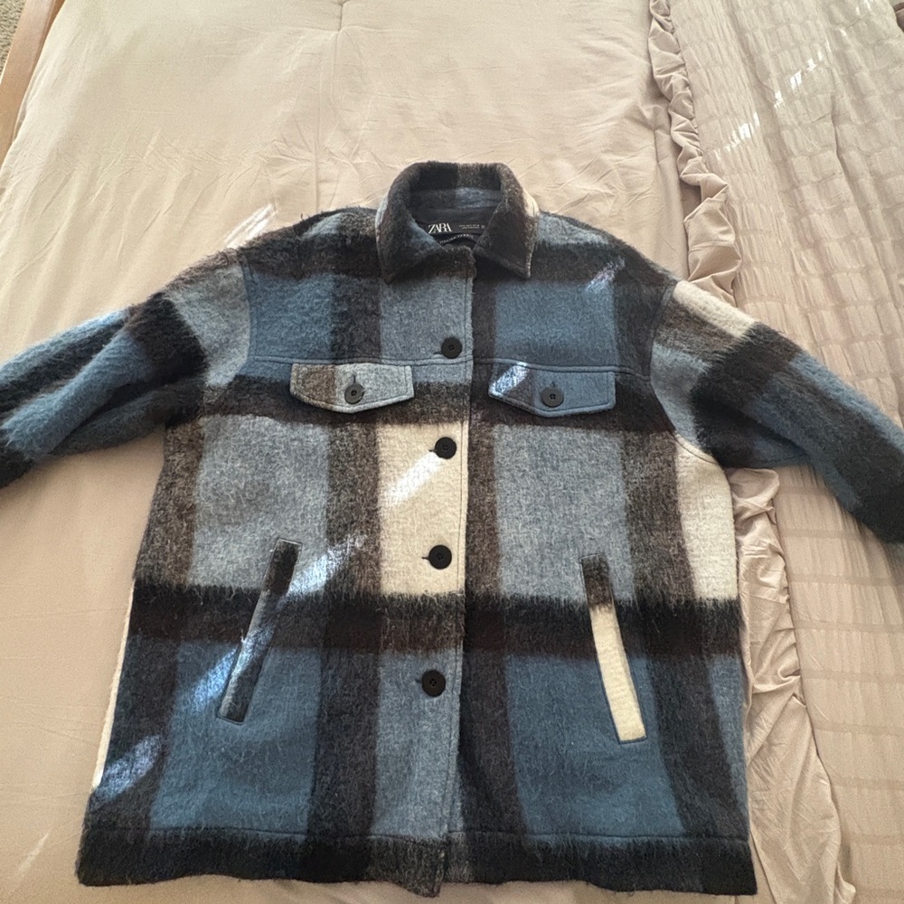 Zara Italian Fabric shirt Jacket size small